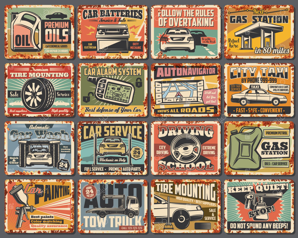 خودروها، لاستیک، باتری، روغن موتور و فرمان