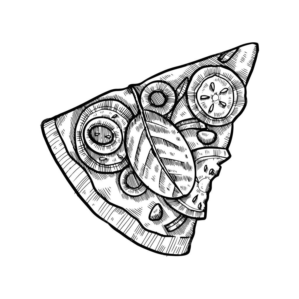 طراحی دستی پیتزا