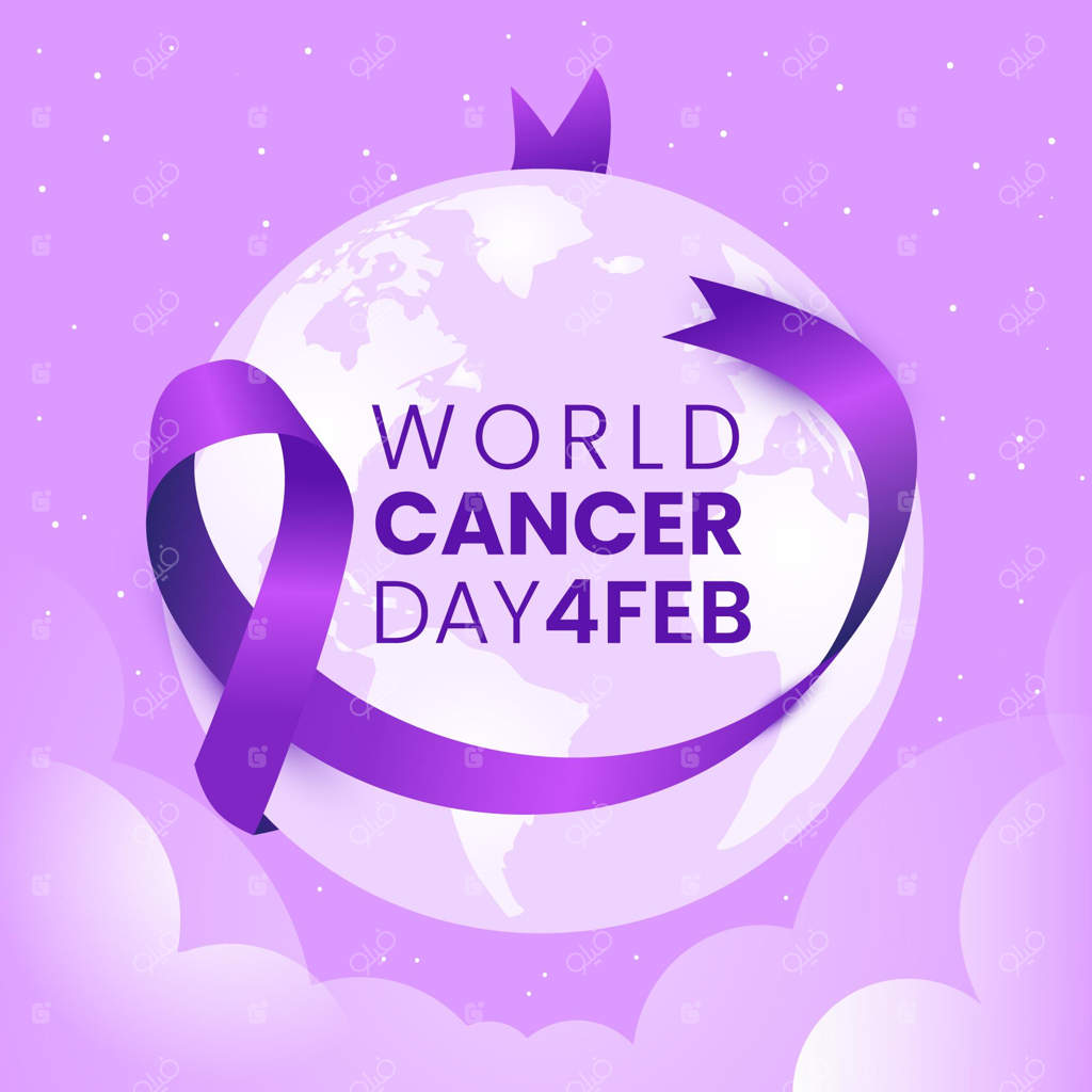 روز جهانی سرطان: روبان بنفش بر روی کره زمین