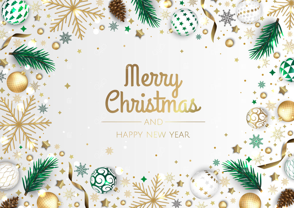 پس‌زمینه کریسمس و سال نو: کارت تبریک و پوستر تعطیلات زمستانی شاد و روشن