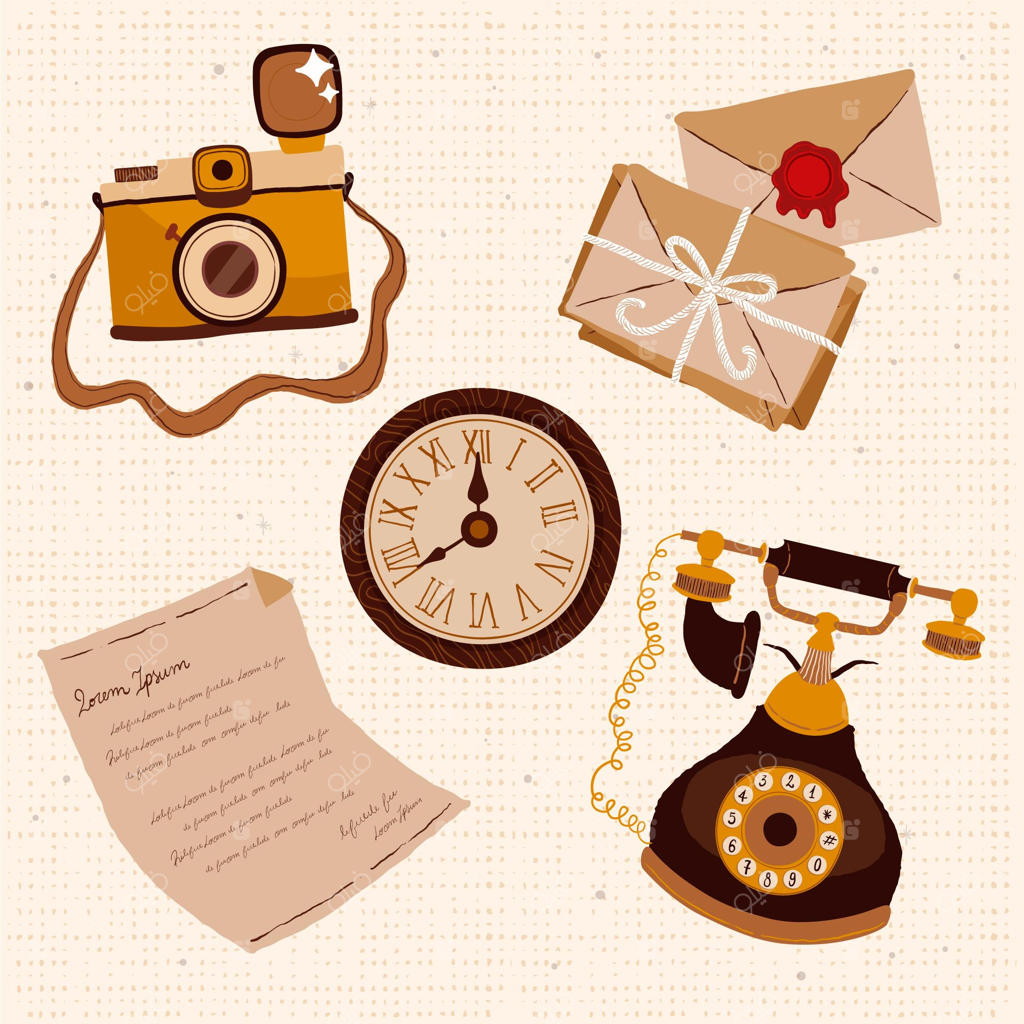 مجموعه عناصر بازار عتیقه‌جات