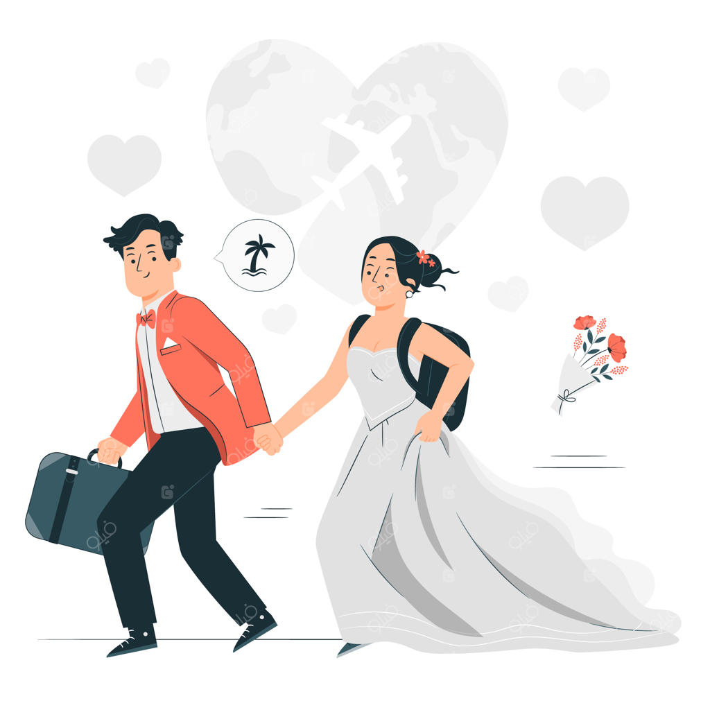 تصویرسازی مفهوم ماه‌عسل