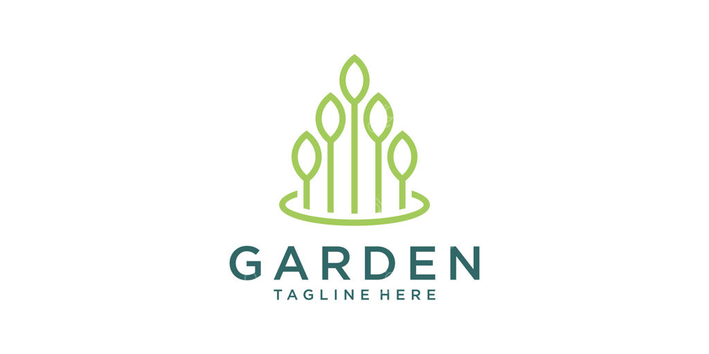 طراحی لوگو باغ، گیاهان، ارگانیک، طبیعت، نماد و ایده خلاقانه.