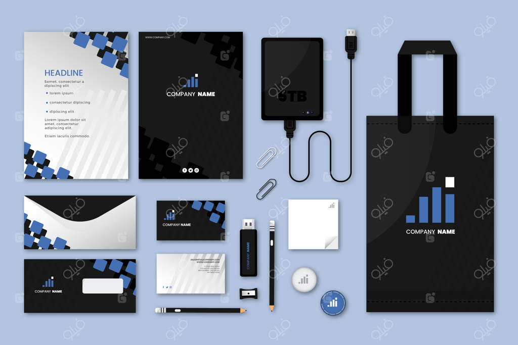 ست لوازم التحریر حرفه‌ای و مدرن کسب‌وکار