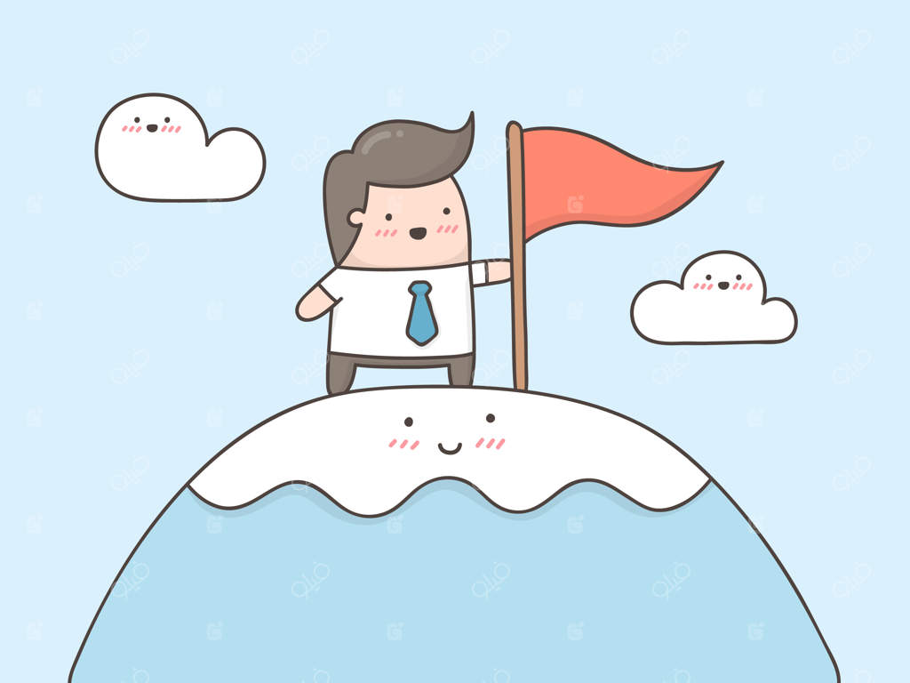 مردی بر فراز قله کوه