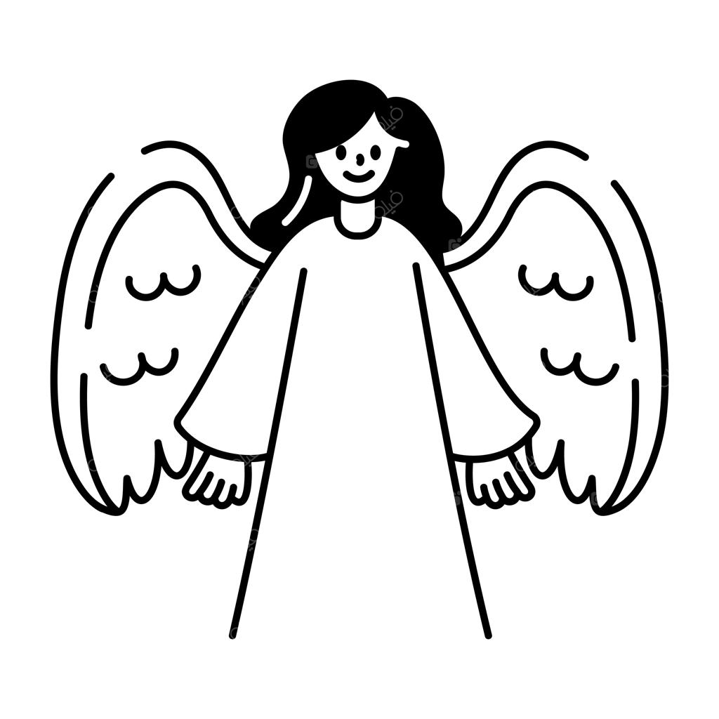 آیکون کاراکتر فرشته به سبک دودل