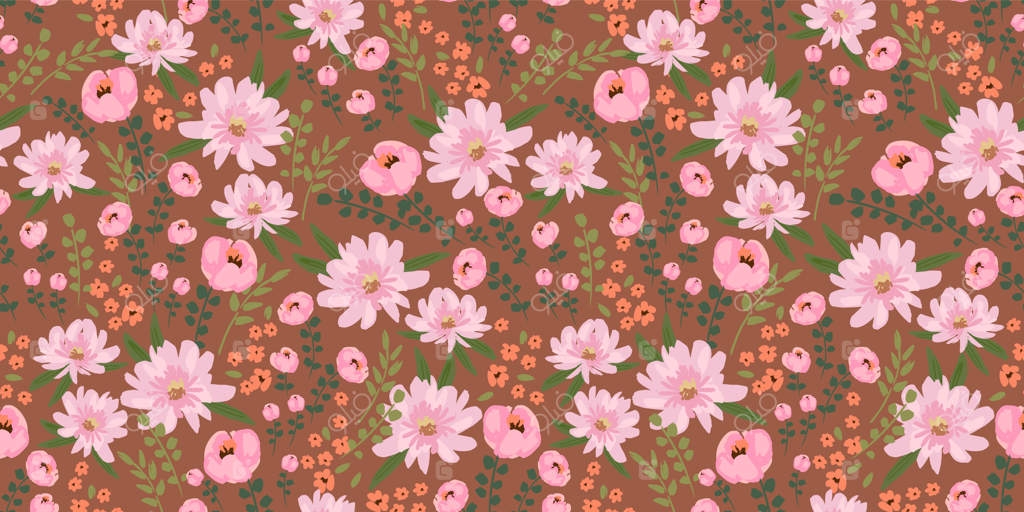 طرح یکپارچه گلدار برای جلد کاغذ، دکور داخلی و سایر موارد طراحی وکتور