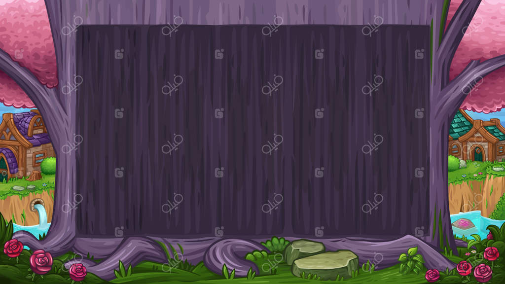 دره‌ای زیبا با درختی بنفش و جادویی