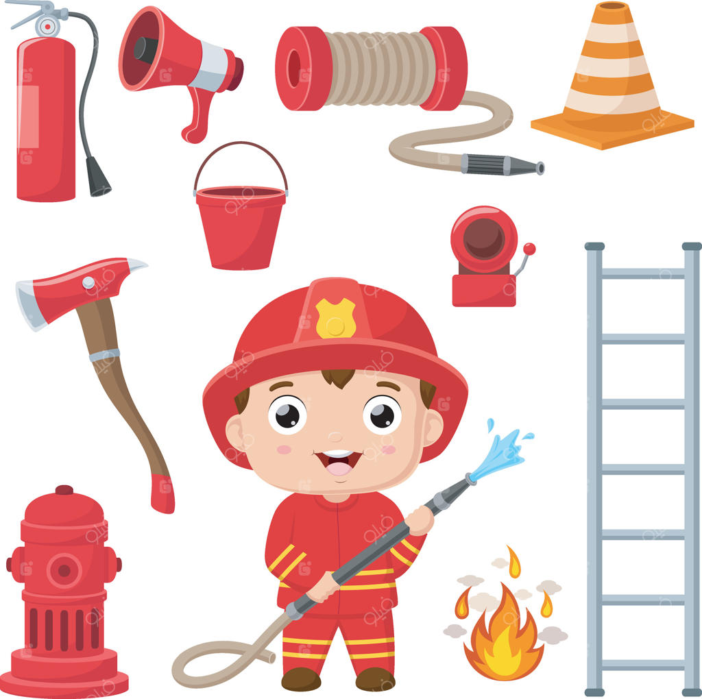 مجموعه المان‌های کارتونی آتش‌نشانی