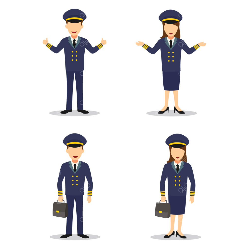 طراحی شخصیت خلبان به صورت وکتور