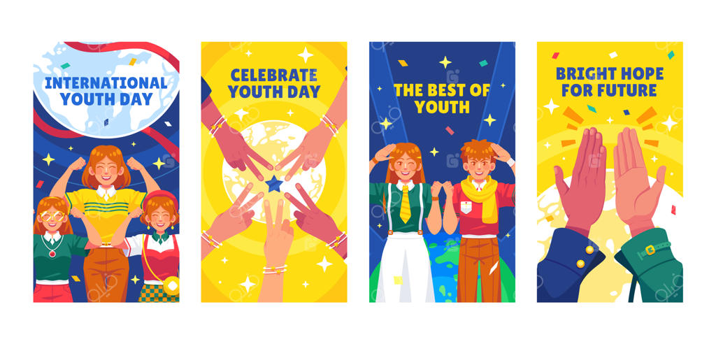 مجموعه استوری‌های اینستاگرام برای جشن روز جهانی جوانان