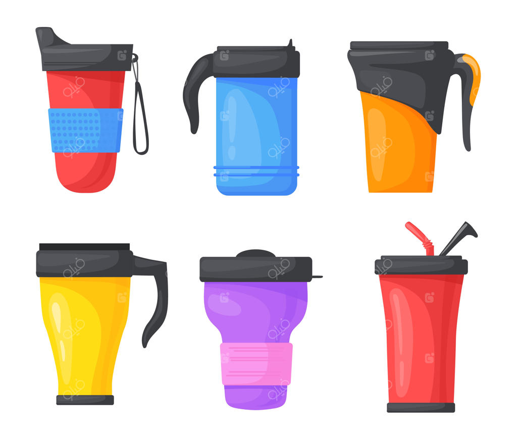 فنجان کارتون: فلاکس حرارتی چندبار مصرف برای چای و قهوه، نگهداری دمای آب در سفر با سرعت طبیعت، لیوان با درپوش و عایق بندی و تصویر زیبا