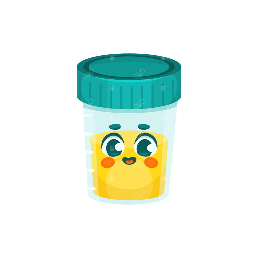 ظرف بامزه برای آنالیز ادرار - شخصیت کارتونی وکتور