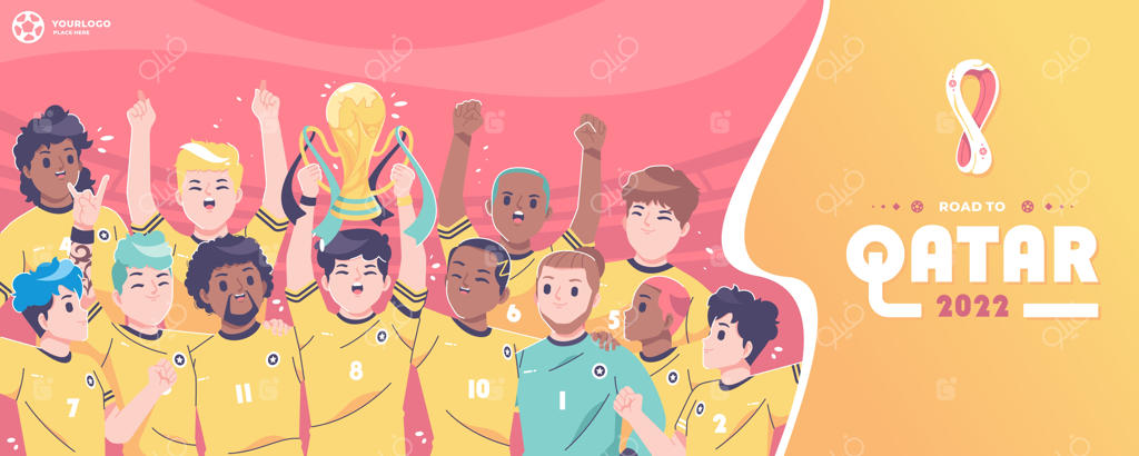 طرح بنر مسیر جام جهانی ۲۰۲۲ قطر