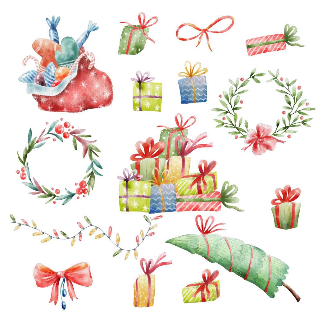 کلیپ آرت کریسمس با نقاشی دستی