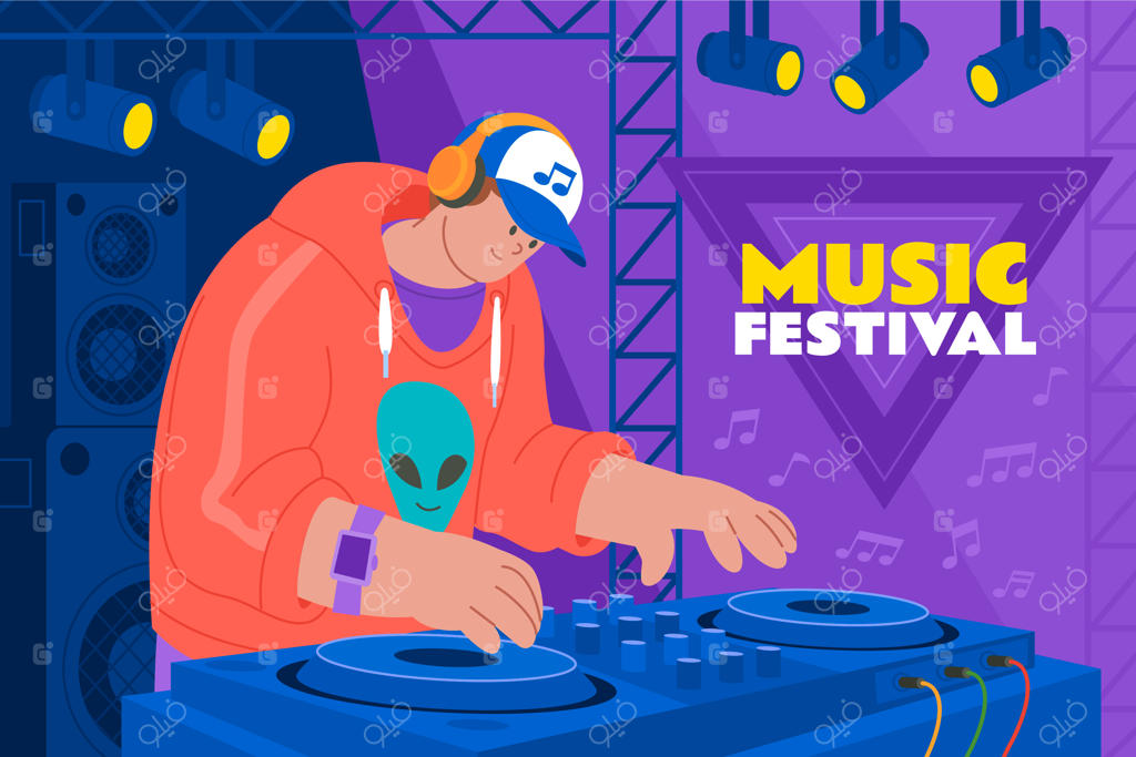 پس‌زمینه فستیوال موسیقی صاف