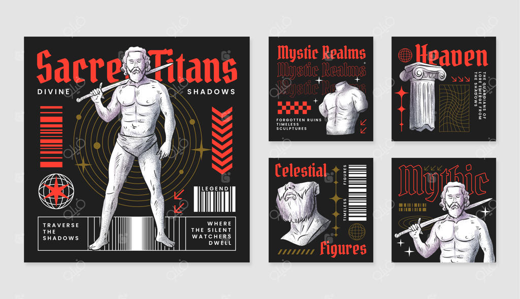 مجموعه‌ای از پست‌های اینستاگرام مجسمه‌های دست‌ساز