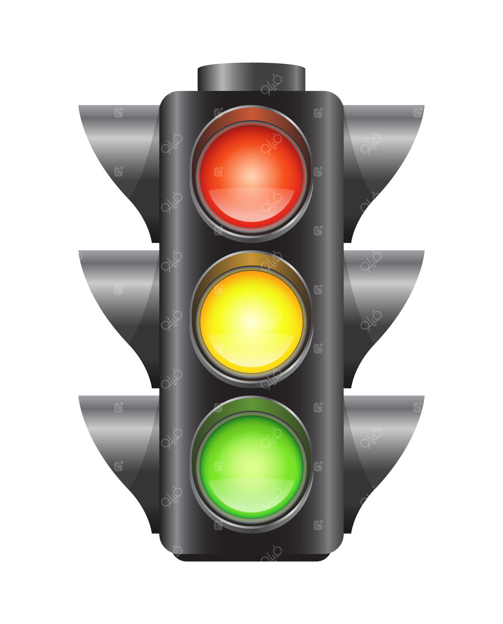 چراغ های راهنمایی رانندگی واقعی به صورت وکتور برای خودروها