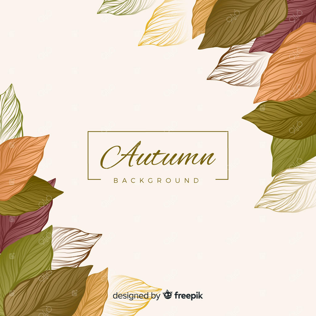 پس‌زمینه طراحی تخت برگ‌های پاییزی