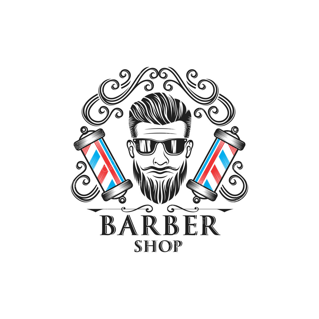 طراحی لوگوی وینتیج آرایشگاه مردانه