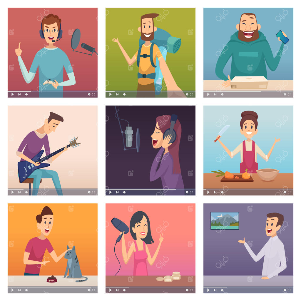 وبلاگ‌نویسان، اینفلوئنسرها و افراد مشهور: پروژه‌های آنلاین، محتوای دیجیتال، آموزش آشپزی، خوانندگی و زیبایی در اینترنت و شبکه‌های اجتماعی