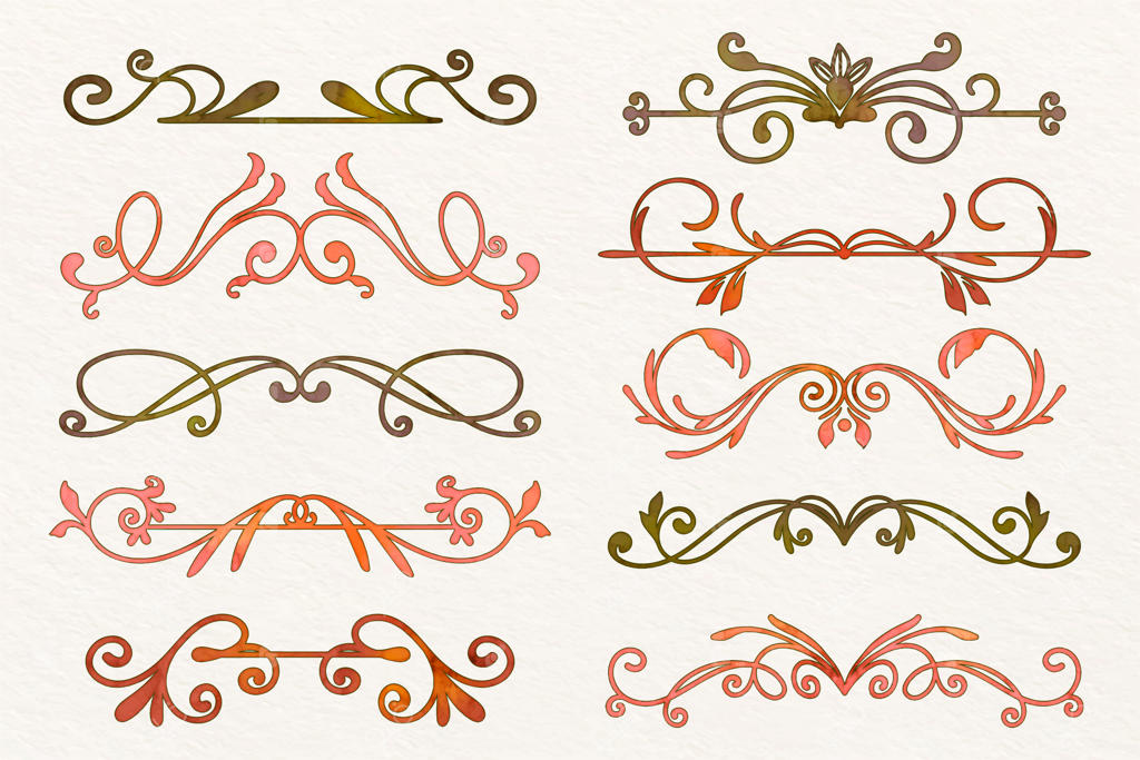 مجموعه‌ای از عناصر زینتی قدیمی