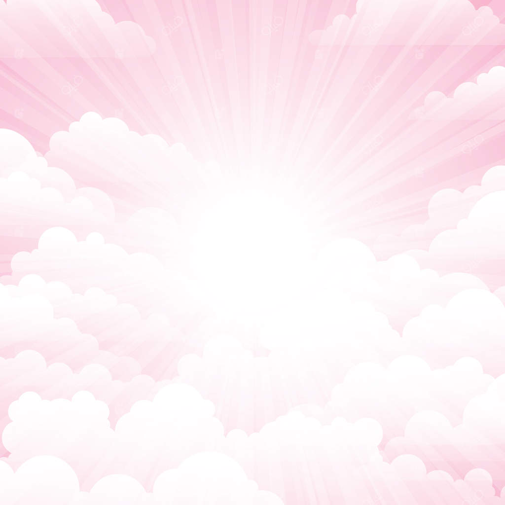 آسمان صورتی با ابرها