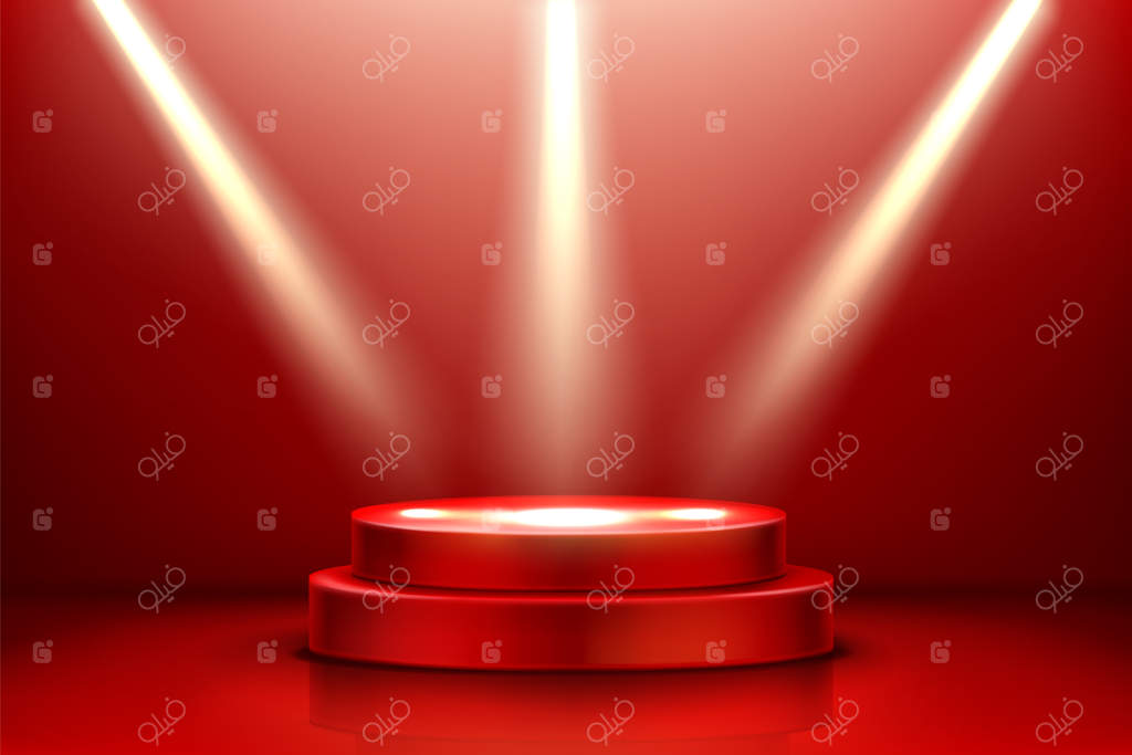 طراحی شیک استیج با نور نئون