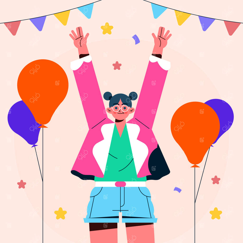 تصویرسازی تولد با دست کشیده شده