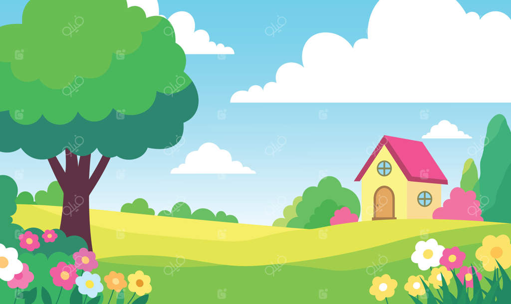 خانه زیبا با باغچه گل‌های رنگارنگ در محوطه تابستانی