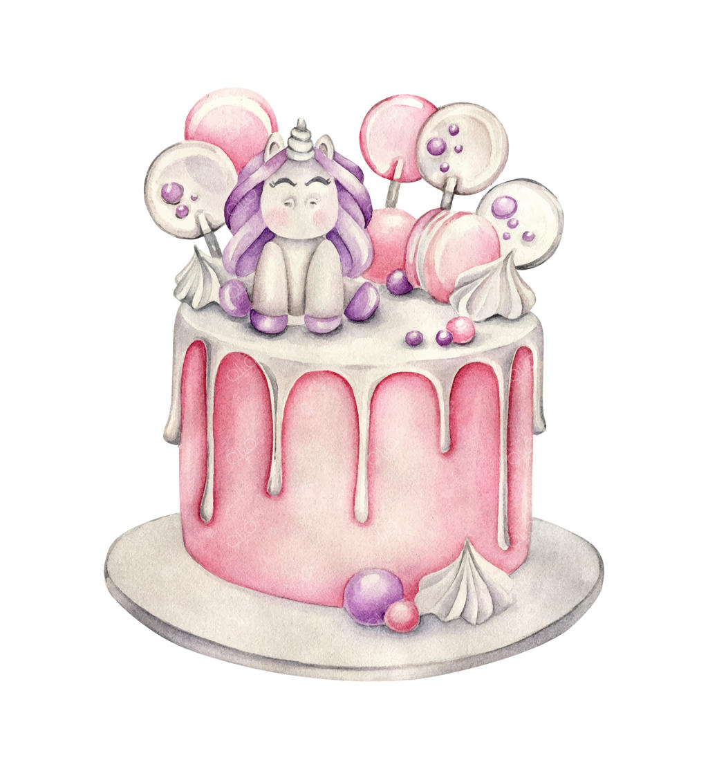 کیک تولد با طرح اسب تک‌شاخ