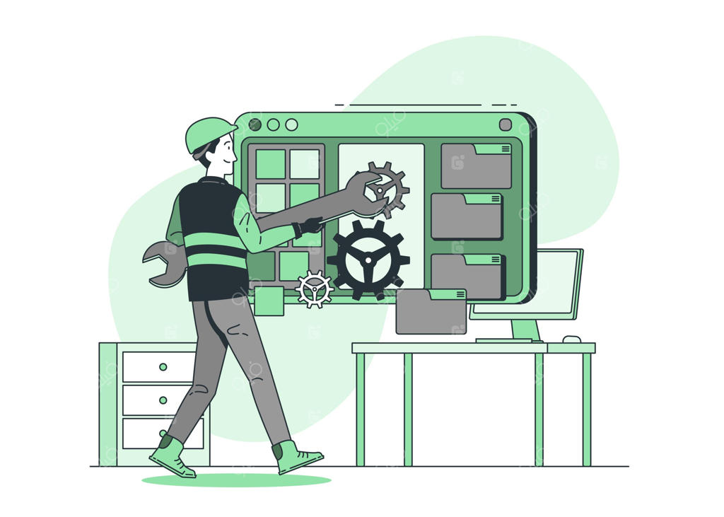 تصویر مفهومی مهندس نرم‌افزار