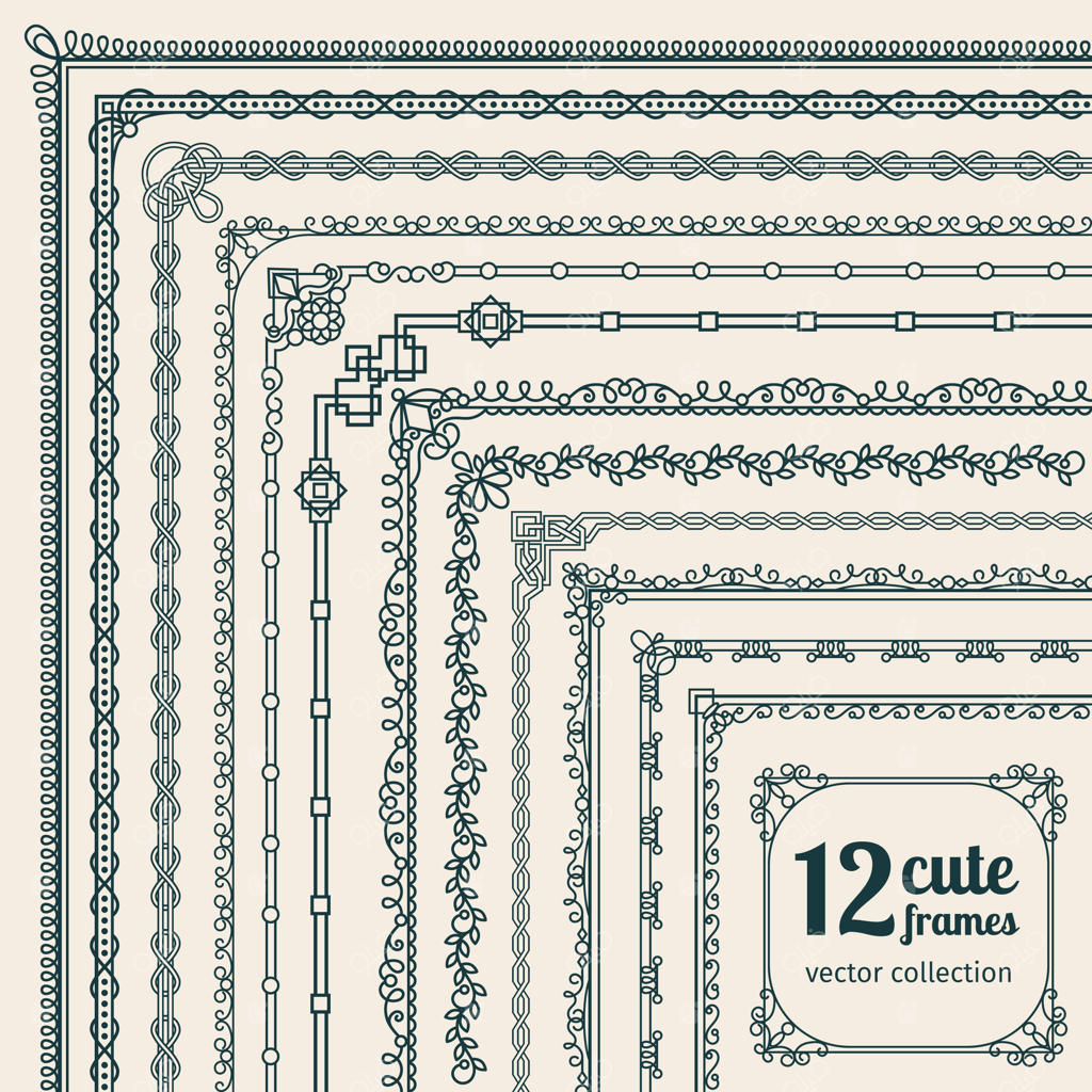 تصویرسازی وکتور حاشیه‌های گوشه