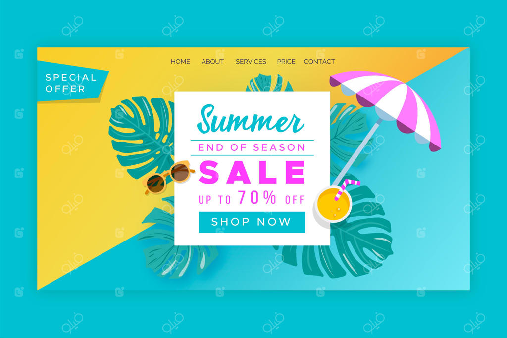 صفحه فرود فروش ویژه پایان فصل تابستان