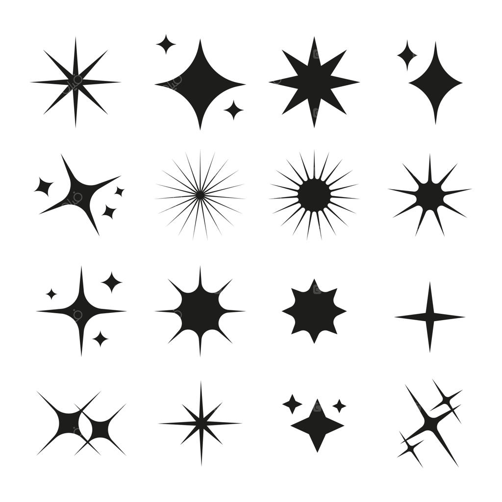 مجموعه‌ای از شکل‌های مختلف ستاره