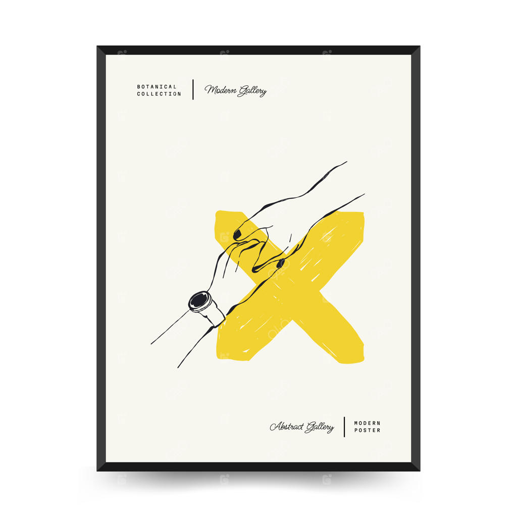 ست پوستر انتزاعی و مدرن به سبک ماتیس، تصویرسازی مینیمال و استتیک برای دکوراسیون بوهو