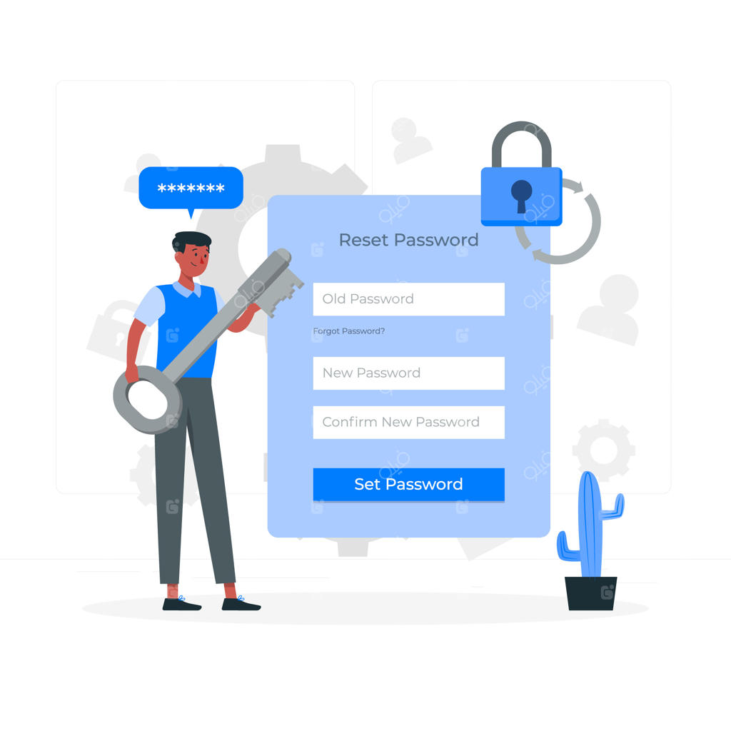 تصویر مفهومی تنظیم مجدد رمز عبور