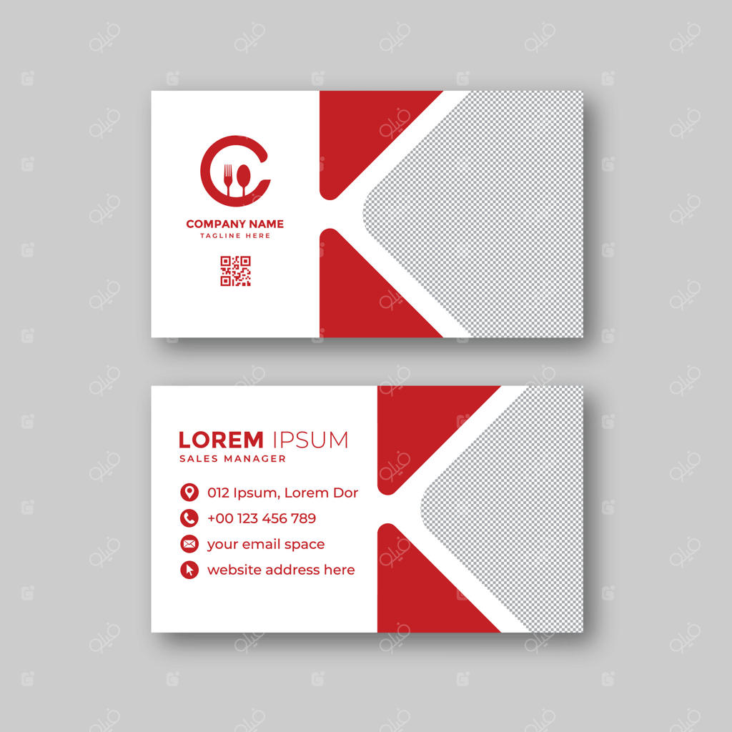 کارت ویزیت شیک برای کسب و کار غذا و نوشیدنی