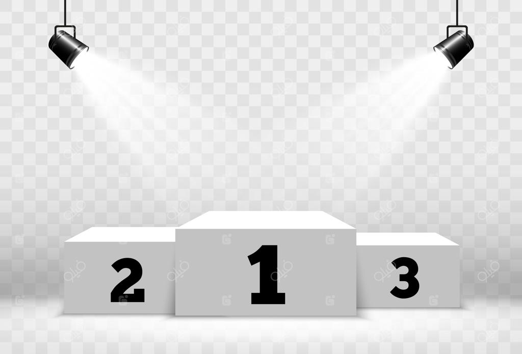 سکوی سفید با نورپردازی متمرکز؛ جایگاه اهدای جوایز به برندگان