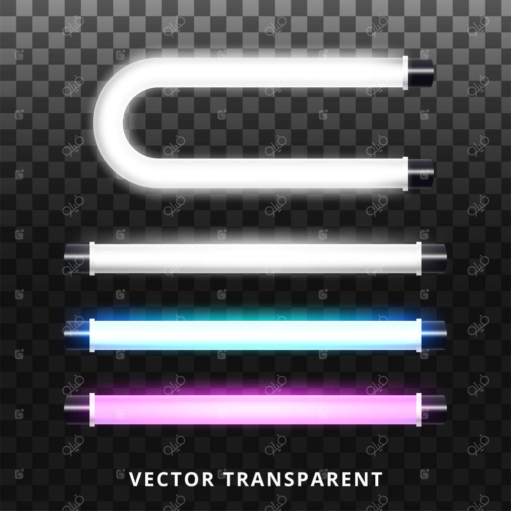 مجموعه‌ای از لامپ‌های فلورسنت بلند