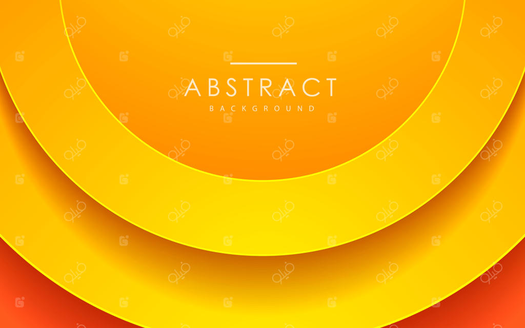 پس‌زمینه دایره‌ای سه‌بعدی به رنگ نارنجی با طرح کاغذی