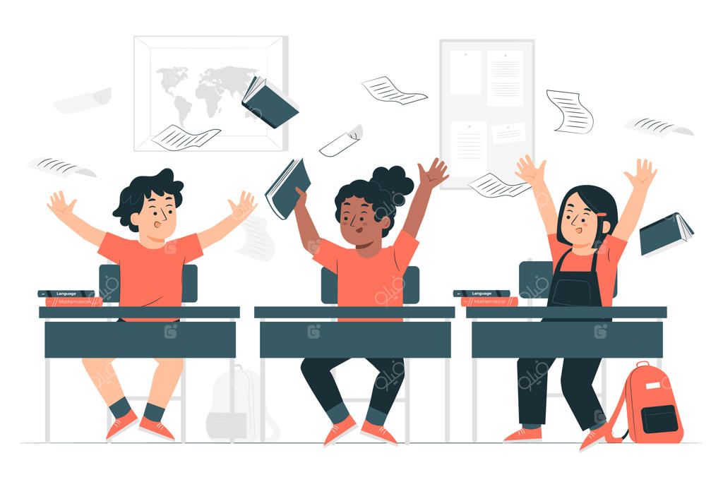 تصویرسازی مفهوم پایان مدرسه