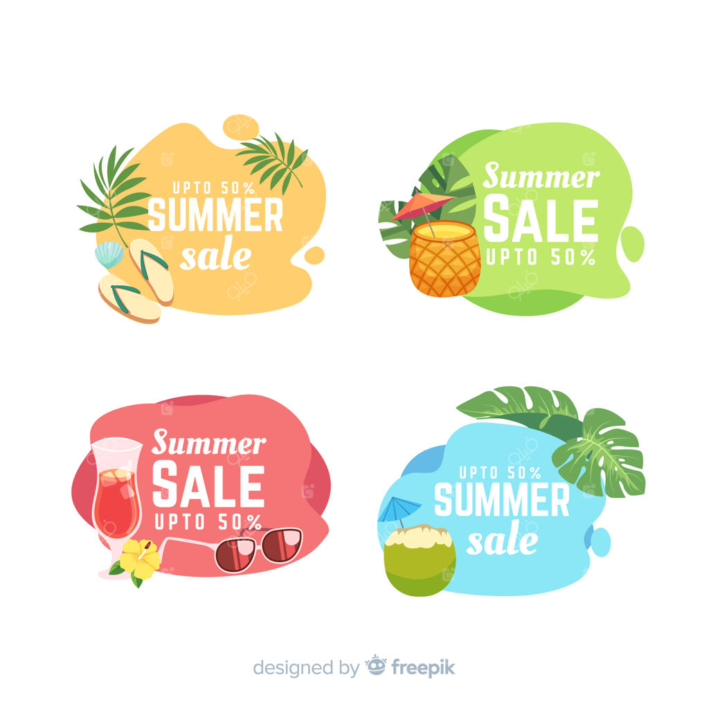 قالب بنرهای فروش ویژه تابستانی