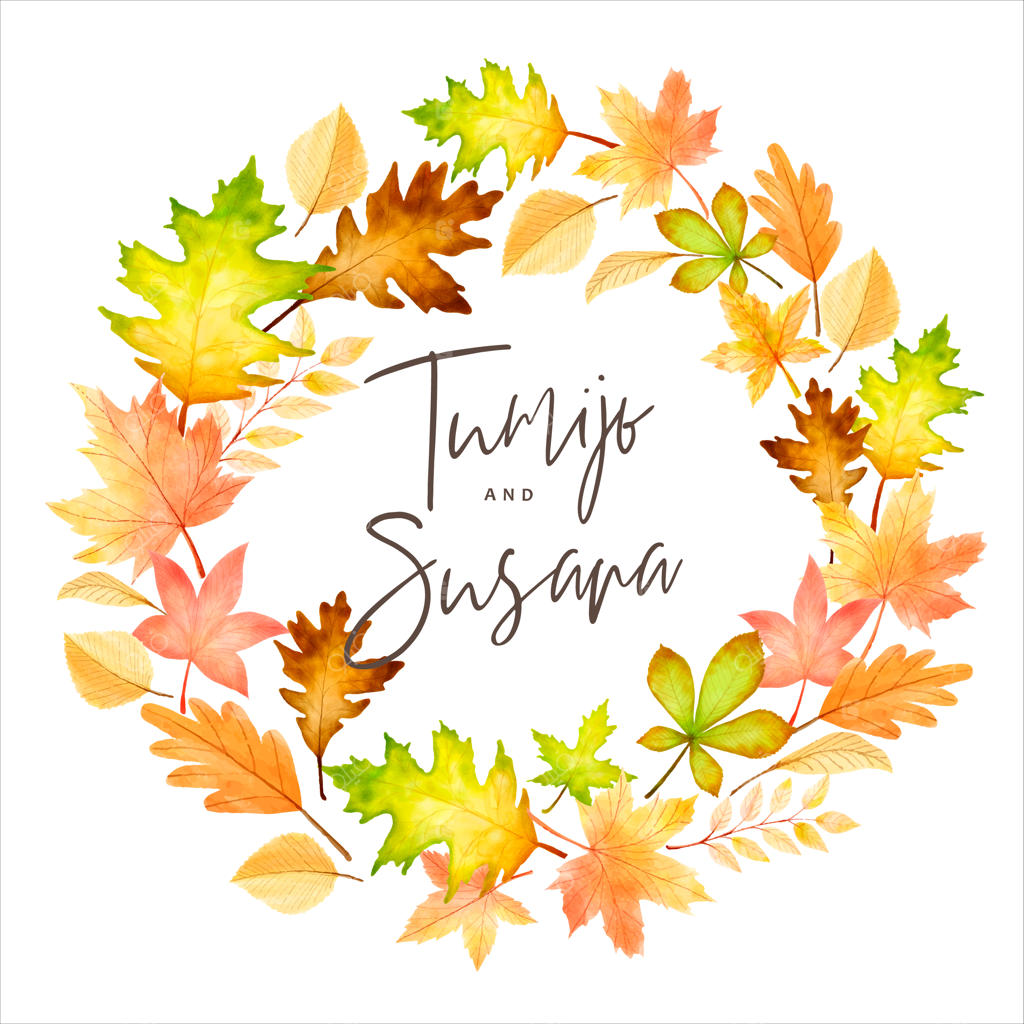 قالب کارت دعوت زیبا برای مراسم عروسی پاییزی