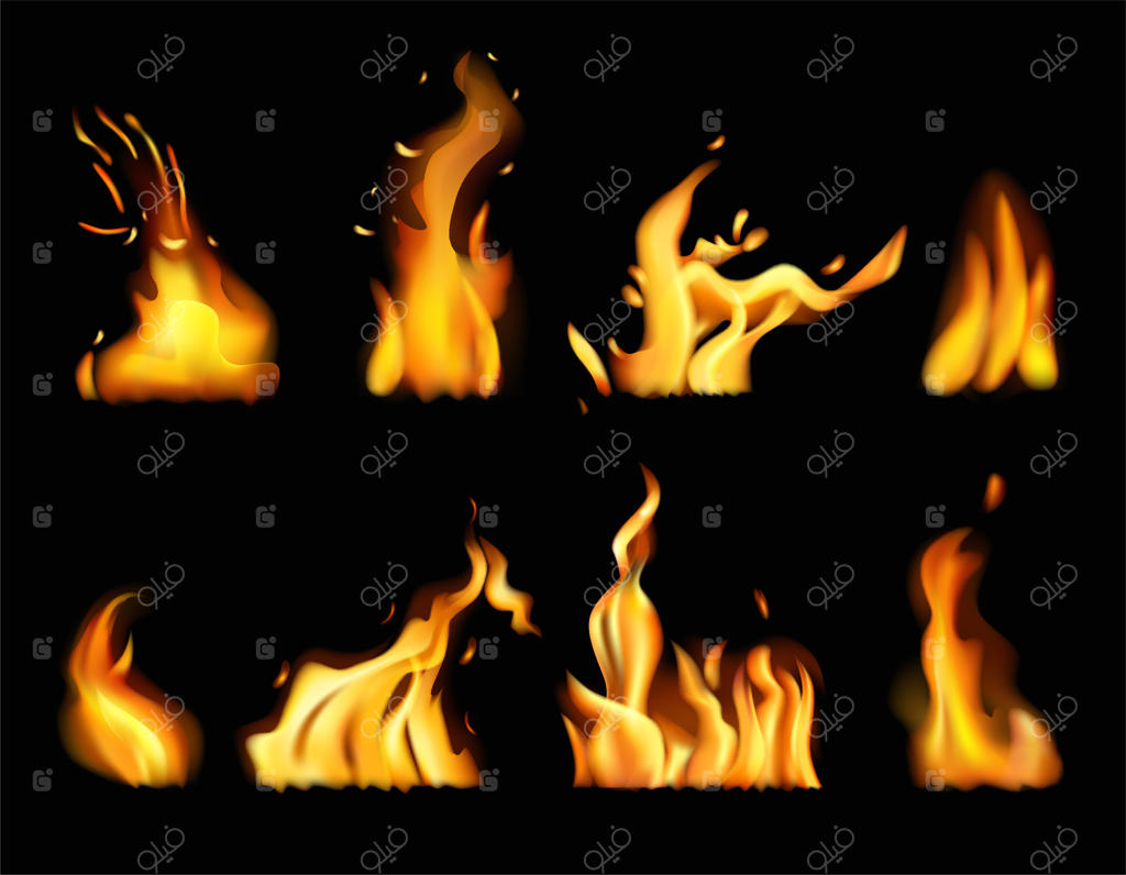 تصویرسازی زبانه‌های آتش