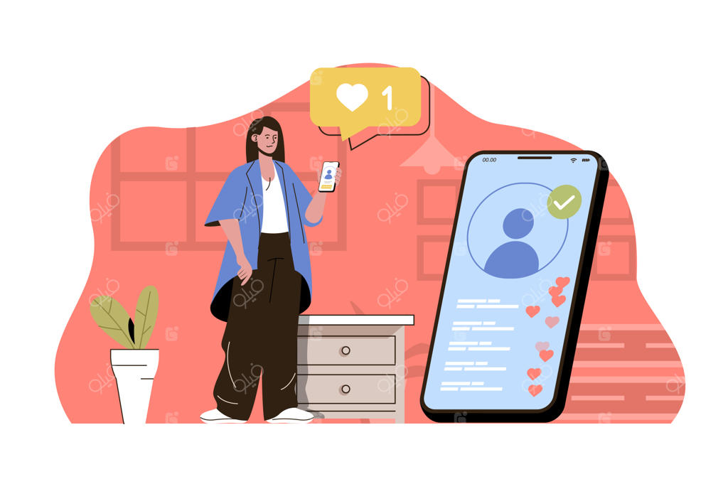 زنی به عنوان رهبر فکری: پخش زنده برای دنبال‌کنندگان خود انجام می‌دهد