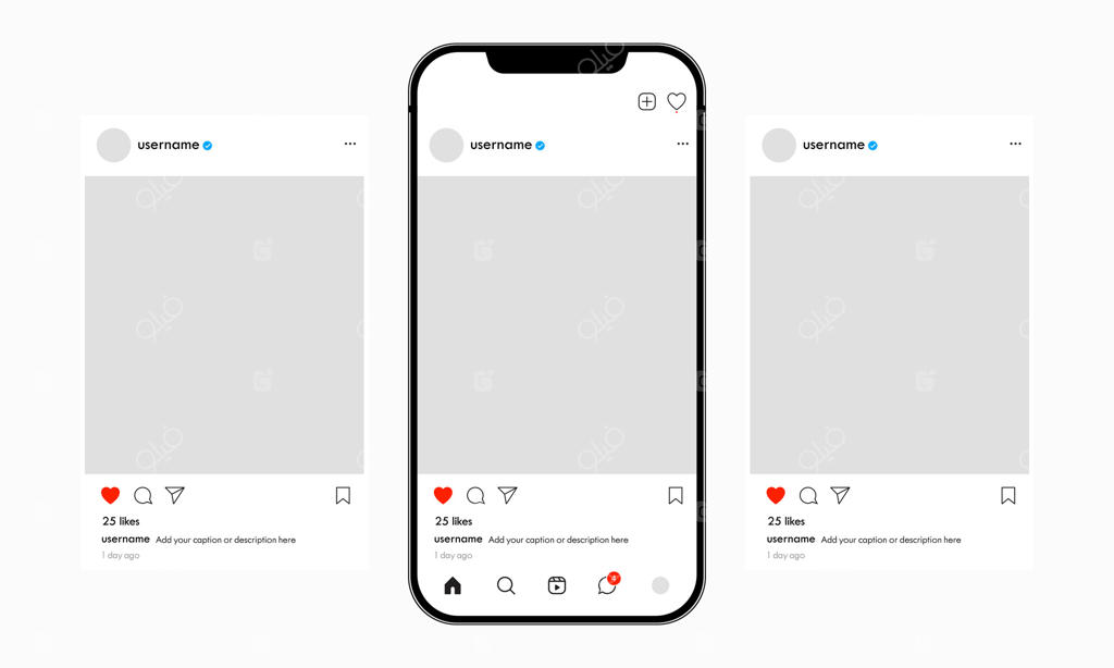 قالب ماکاپ چرخشی شبکه‌های اجتماعی برای گوشی هوشمند