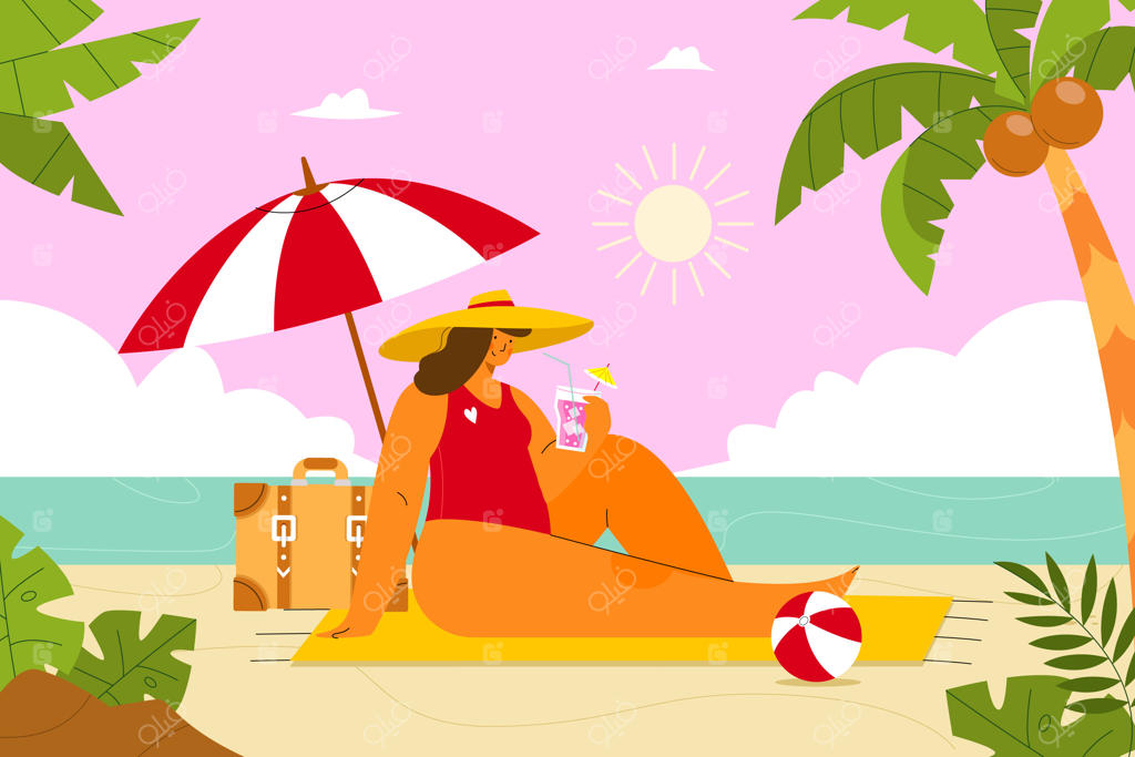 زمینه‌ای ساده برای تابستان