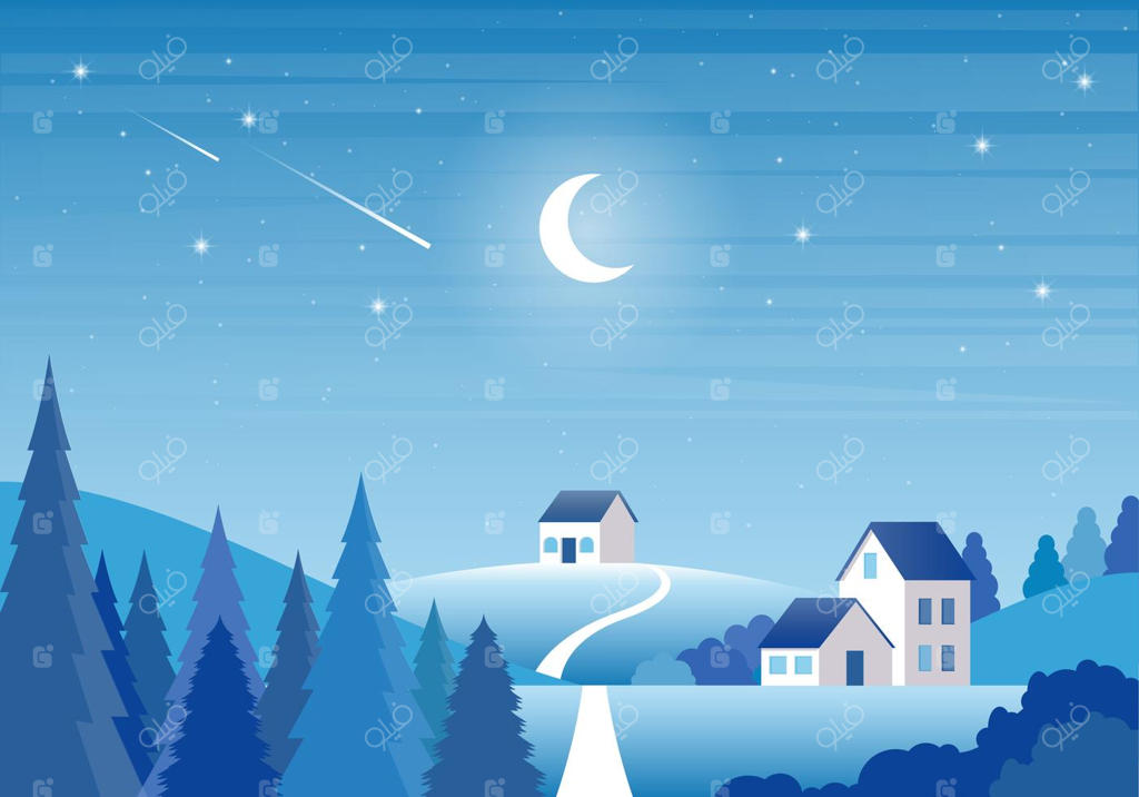 تصویرسازی وکتور منظره زیبا