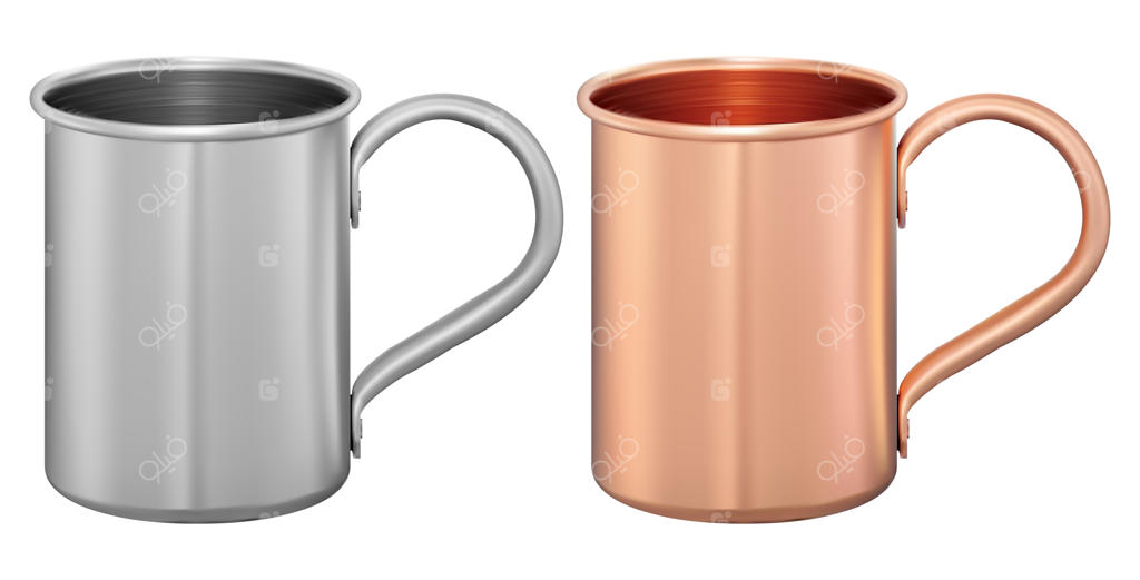 ست فنجان فلزی. ماگ توریستی آلومینیومی یا استیل. چای